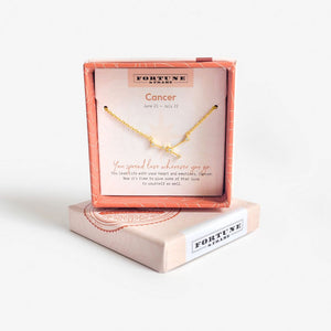 Zodiac Constellation Pendant (Cancer) - Gold